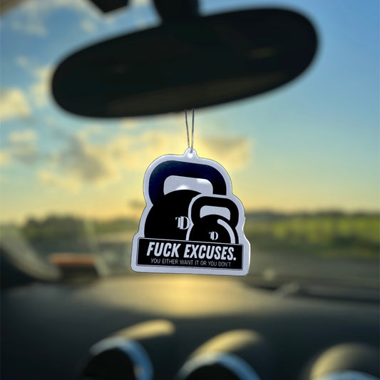 FUCK EXCUSES KETTLEBELLS AIR FRESHENER